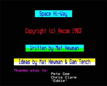 Space Hi-Way - Screenshot - Game Title Image