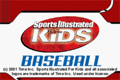 Sports Illustrated for Kids: Baseball - Screenshot - Game Title Image