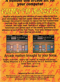 Kung-Fu Master - Box - Back Image