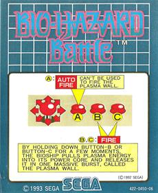 Bio-Hazard Battle - Arcade - Controls Information Image