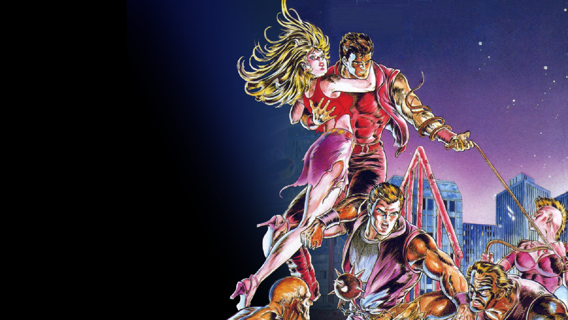 Double Dragon II The Revenge Arcade Side Art