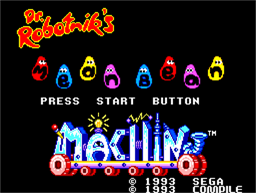 Dr. Robotnik's Mean Bean Machine - Screenshot - Game Title Image