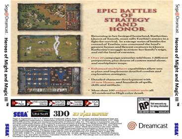 Heroes of Might and Magic III - Box - Back Image