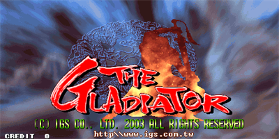The Gladiator - Screenshot - Game Title Image