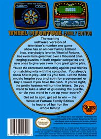 Wheel of Fortune: Family Edition - Box - Back Image