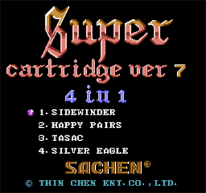 Super Cartridge Ver 7: 4 in 1 - Screenshot - Game Title Image