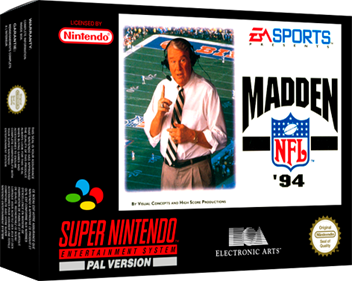 Madden NFL '94 - Box - 3D Image