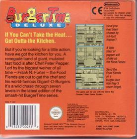 BurgerTime Deluxe - Box - Back Image