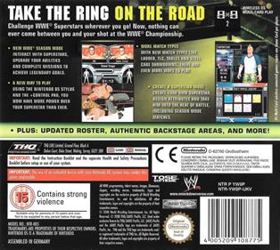 WWE SmackDown vs. Raw 2009 - Box - Back Image