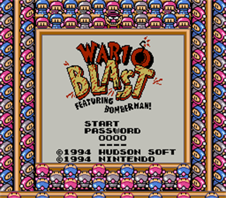 Wario Blast featuring Bomberman! - Screenshot - Game Title Image