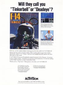 F-14 Tomcat - Advertisement Flyer - Front Image