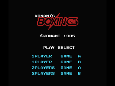 Konami's Boxing - Screenshot - Game Title Image