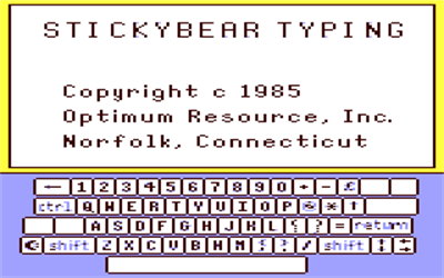 Stickybear Typing - Screenshot - Game Title Image