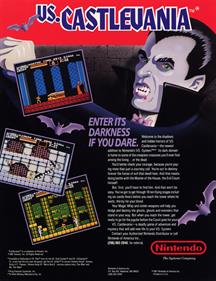 Vs. Castlevania - Advertisement Flyer - Front Image