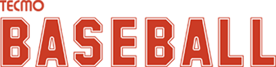 Tecmo Baseball - Clear Logo Image