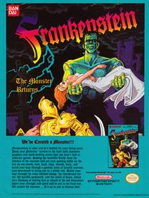 Frankenstein: The Monster Returns - Advertisement Flyer - Front Image
