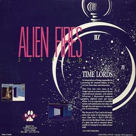 Alien Fires: 2199 AD - Box - Back Image