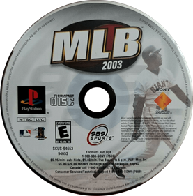MLB 2003 - Disc Image