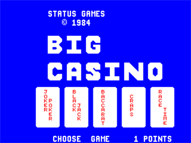 Big Casino - Screenshot - Game Select Image