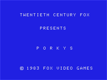 Porky's - Screenshot - Game Title Image