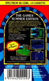 The Games: Summer Edition  - Box - Back Image