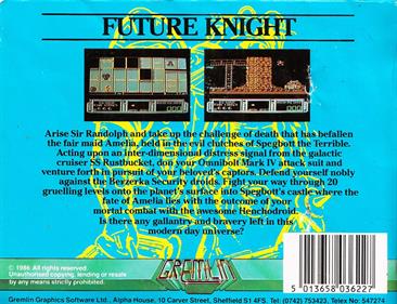 Future Knight - Box - Back Image