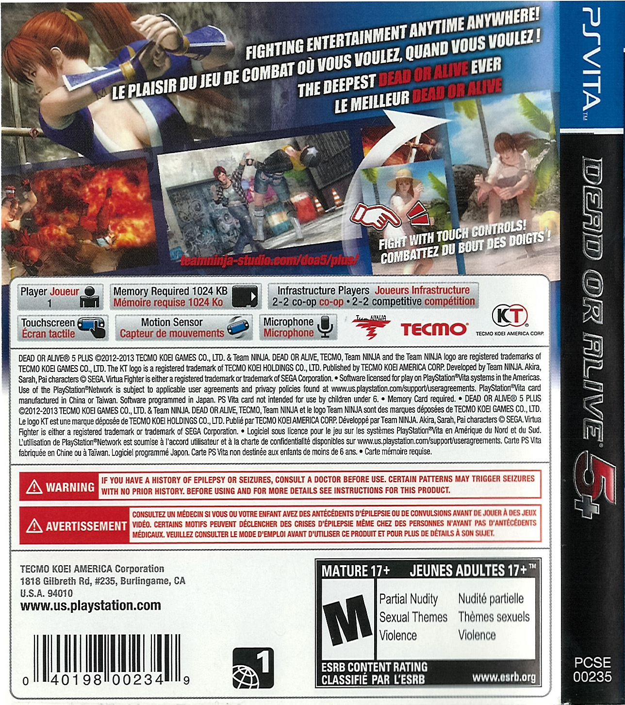 free download dead or alive 5 plus
