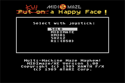 MIDI Maze - Screenshot - Game Select Image