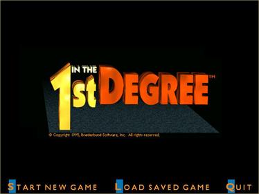 In the 1st Degree - Screenshot - Game Title Image