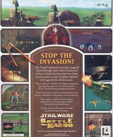 Star Wars: Battle for Naboo - Box - Back Image
