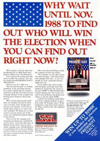 President Elect: 1988 Edition - Advertisement Flyer - Front Image