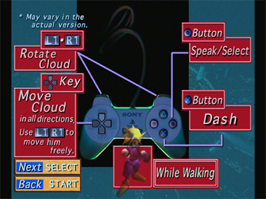 Final Fantasy VII Square Soft on PlayStation Previews - Arcade - Controls Information Image