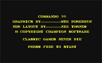 Commando 96 - Screenshot - Game Title Image