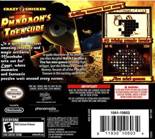 Crazy Chicken Adventure: The Pharaoh's Treasure - Box - Back Image