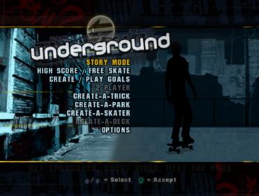 Tony Hawk's Underground - Screenshot - Game Select Image