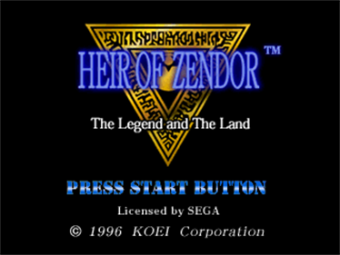 Heir of Zendor: The Legend and the Land - Screenshot - Game Title Image