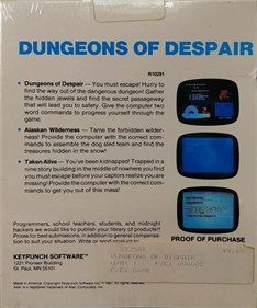 Dungeons of Despair - Box - Back Image