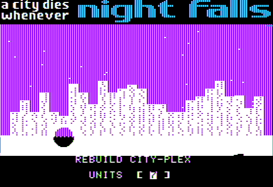 A City Dies Whenever Night Falls