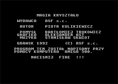 Magia Krysztalu - Screenshot - Game Title Image