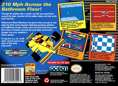 Micro Machines - Box - Back Image