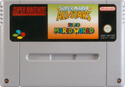 Super Mario All-Stars / Super Mario World - Fanart - Cart - Front
