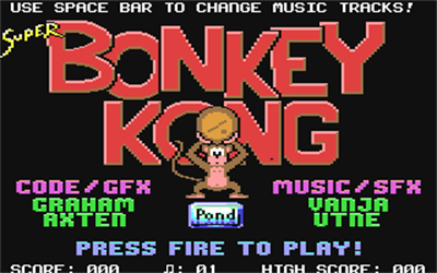 Super Bonkey Kong - Screenshot - Game Title Image