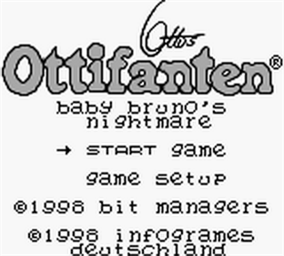Otto's Ottifanten: Baby Bruno's Nightmare - Screenshot - Game Title Image