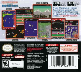 Konami Classics Series: Arcade Hits - Box - Back Image