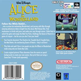Alice in Wonderland - Box - Back
