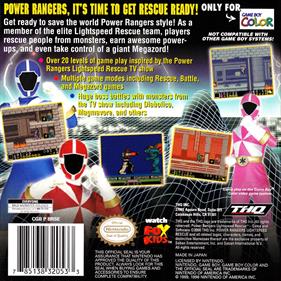Power Rangers: Lightspeed Rescue - Box - Back Image