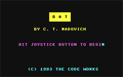 Bat (Osbourne/McGraw Hill) - Screenshot - Game Title Image