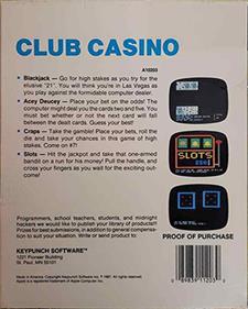 Club Casino - Box - Back Image