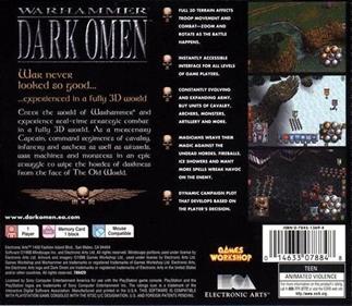 Warhammer: Dark Omen - Box - Back Image