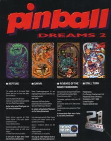 Pinball Dreams 2 - Box - Back Image